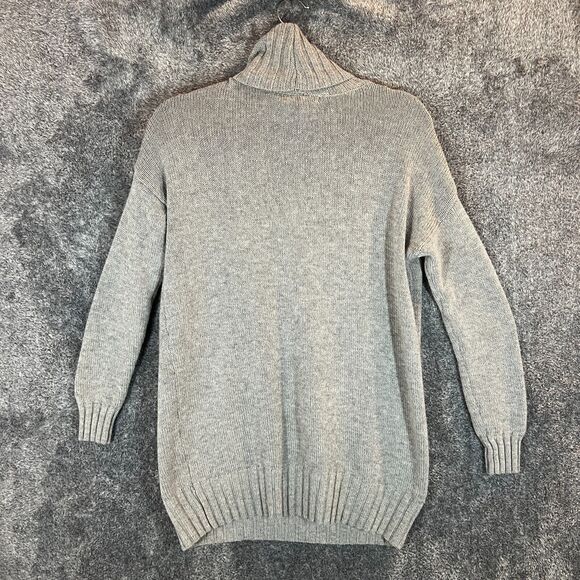 Joie Sweater Womens Small Gray Wool Cashmere Knit Pockets Ribbed Loose Fitting - Picture 2 of 9